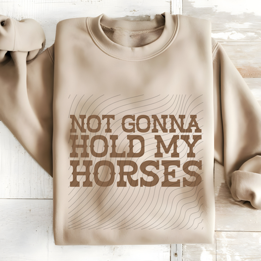 HORSES BROWN TEXT - DTF TRANSFER