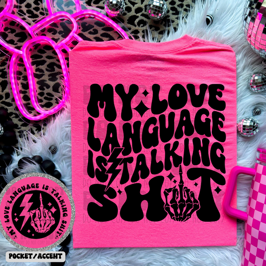 LOVE LANGUAGE W/POCKET - DTF TRANSFER