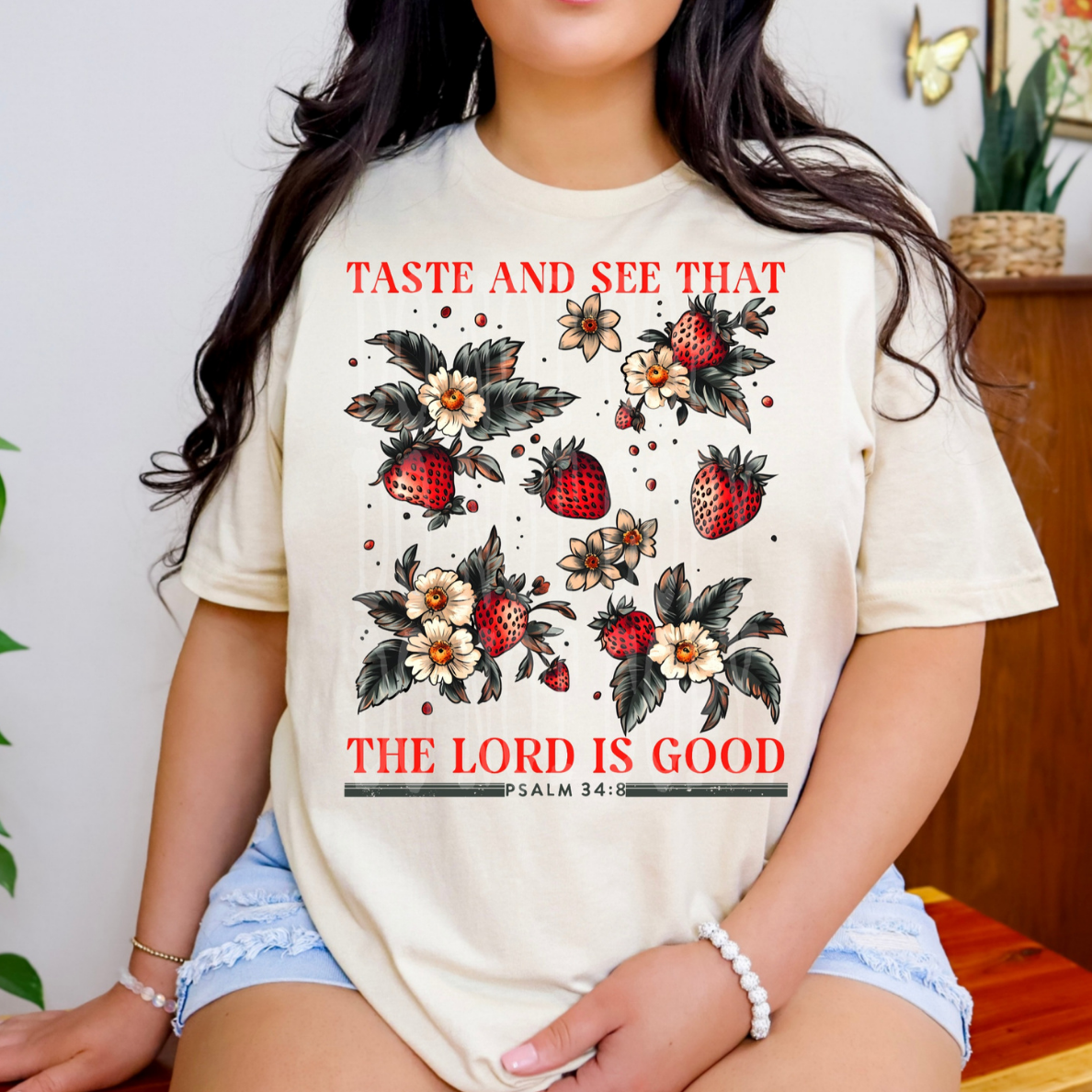 LORD IS GOOD STRAWBERRIES - DTF TRANSFER