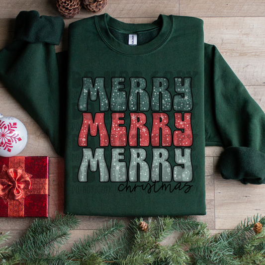 MERRY STACKED - DTF TRANSFER