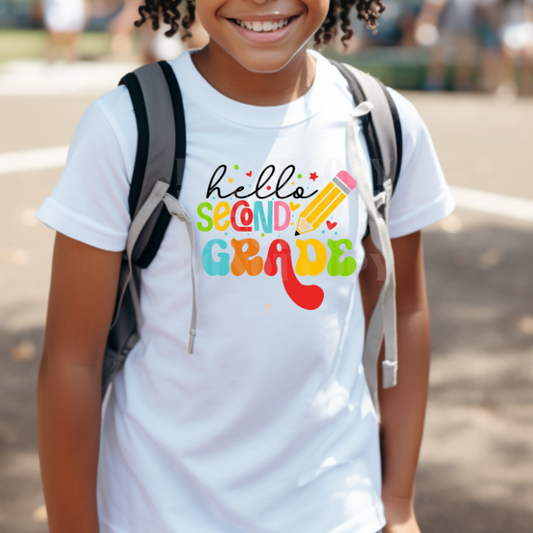 HELLO SECOND GRADE - DTF TRANSFER