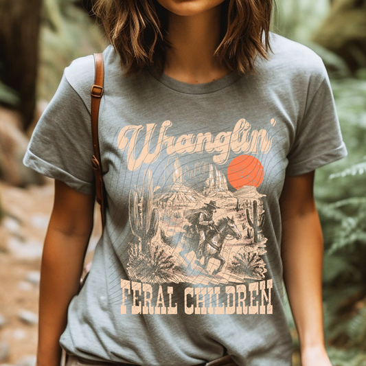 WRANGLIN FERAL CHILDREN TAN COLOR - DTF TRANSFER