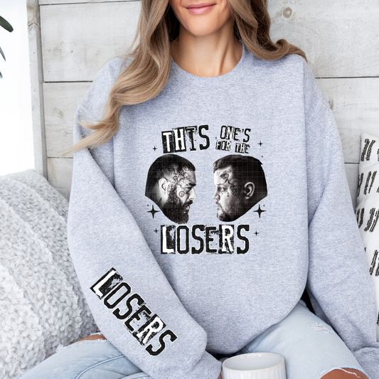 LOSERS BLK W/ SLEEVE - DTF TRANSFER