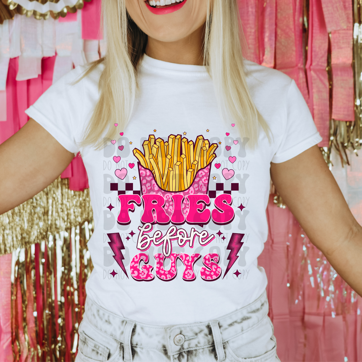 FRIES BEFORE GUYS BOLT NO DISTRESS - DTF TRANSFER