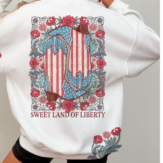 SWEET LAND OF LIBERTY BOOTS W/SLEEVE PRINT - DTF TRANSFER