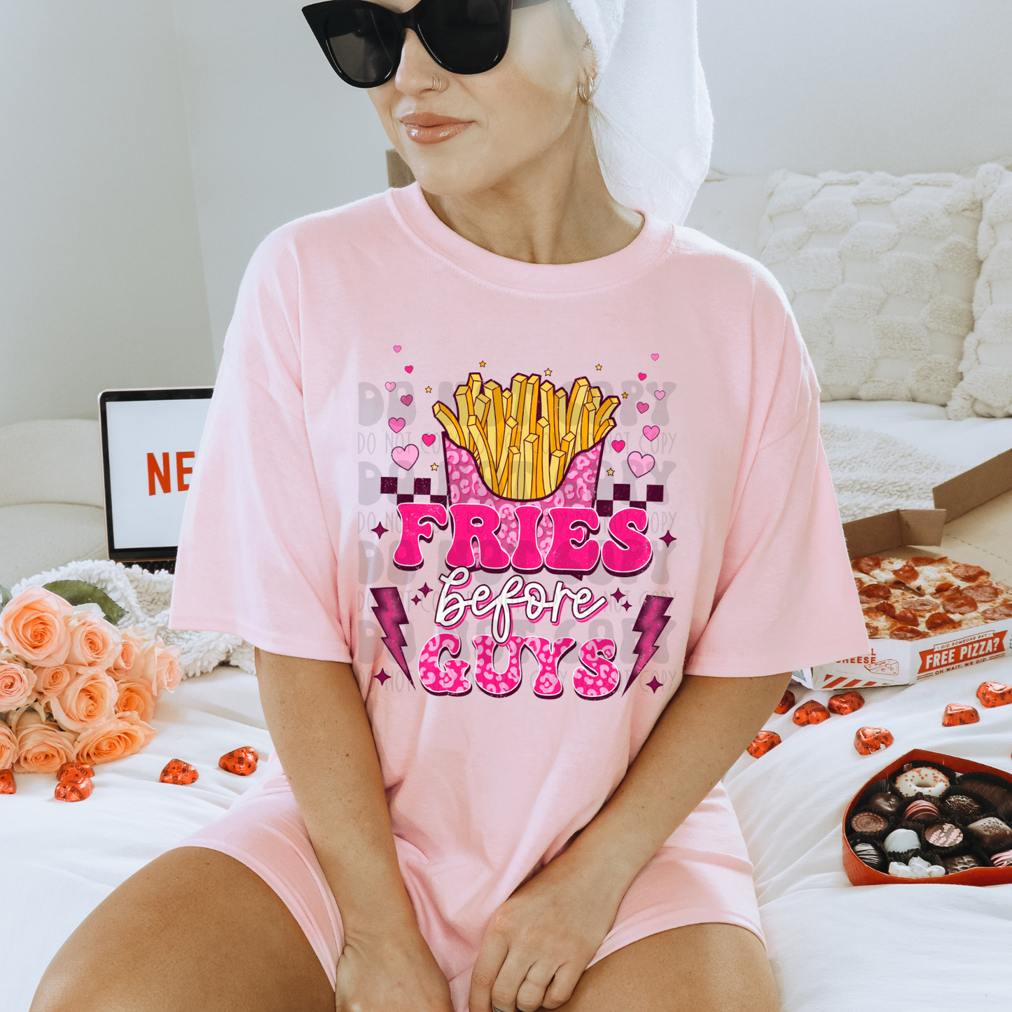 FRIES BEFORE GUYS BOLT DISTRESSED - DTF TRANSFER