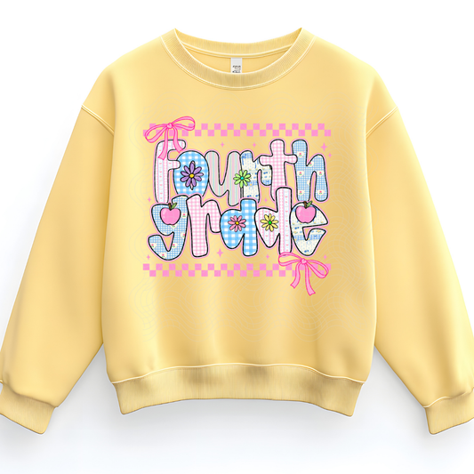 FOURTH GRADE PINK - DTF TRANSFER