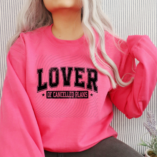 LOVER OF CANCELLED PLANS, BLK DISTRESS - DTF TRANSFER