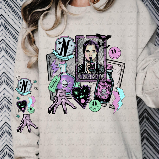WEDNESDAY TAROT W/ UNIVERSITY SLEEVE - DTF TRANSFER
