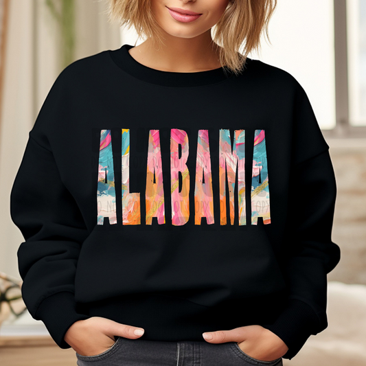 ALABAMA BRUSHSTROKES - DTF TRANSFER