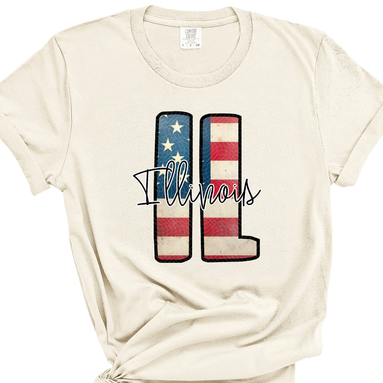 ILLINOIS FLAG - DTF TRANSFER