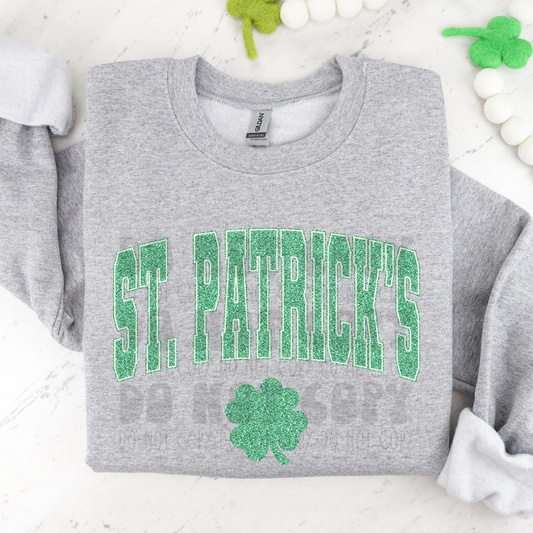 ST PATRICKS LIGHTER GREEN FAUX GLITTER - DTF TRANSFER