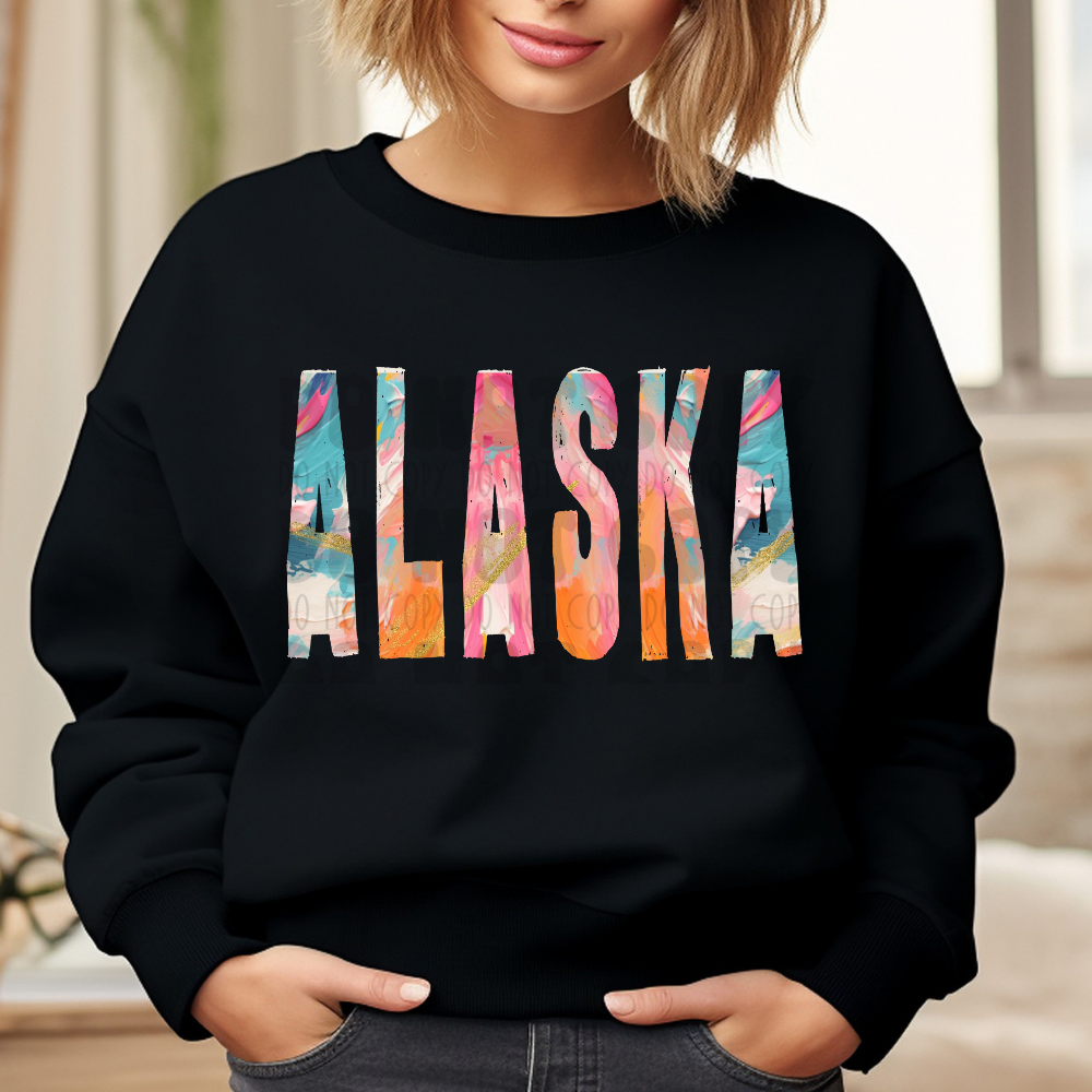 ALASKA BRUSHSTROKES - DTF TRANSFER