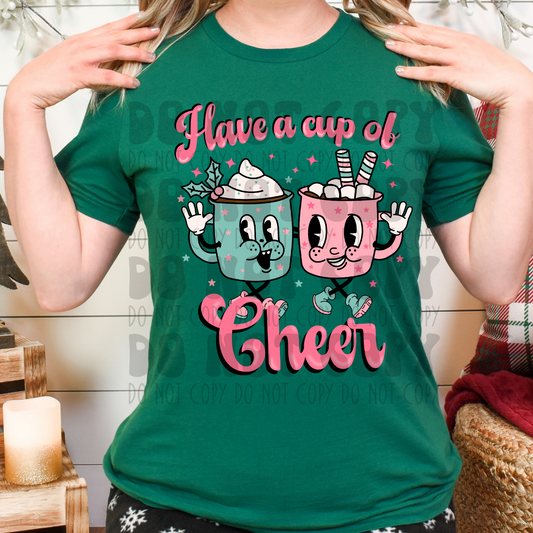 HAVE A CUP OF CHEER - PINK WORDS - DTF TRANSFER