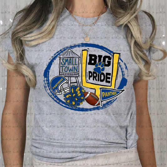 SMALL TOWN BIG SPIRIT - PANTHERS - DTF TRANSFER