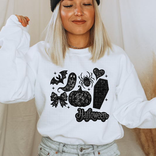 LACE ELEMENTS WITH HALLOWEEN - DTF TRANSFER
