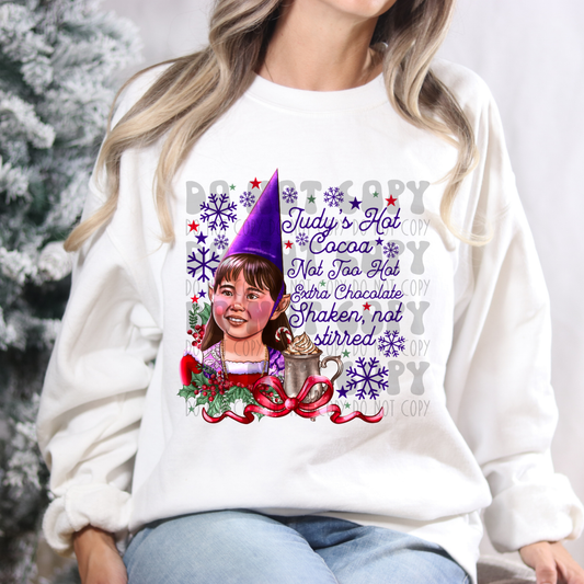 STORY GIRL PURPLE SNOWFLAKES - DTF TRANSFER
