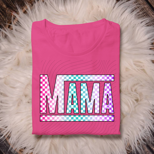 MAMA COLOR CHECKERED - DTF TRANSFER