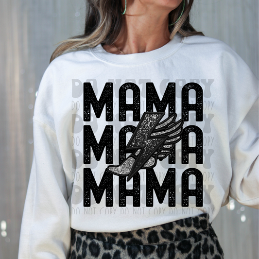 MAMA STACKED FAUX EMBROIDERY TRACK - DTF TRANSFER