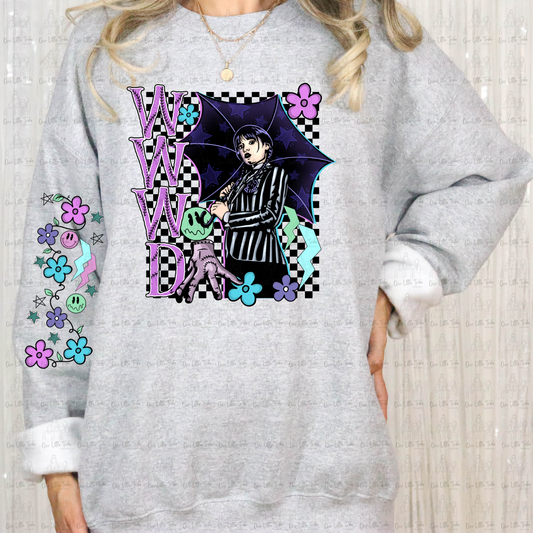 WEDNESDAY WWWD W/ FLORAL SLEEVE - DTF TRANSFER