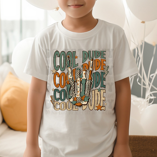 COOL DUDE DISTRESSED - DTF TRANSFER