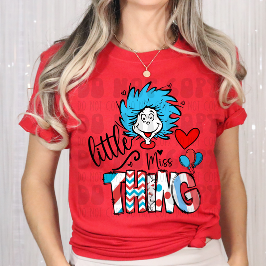 LITTLE MISS THING NO DISTRESS - DTF TRANSFER