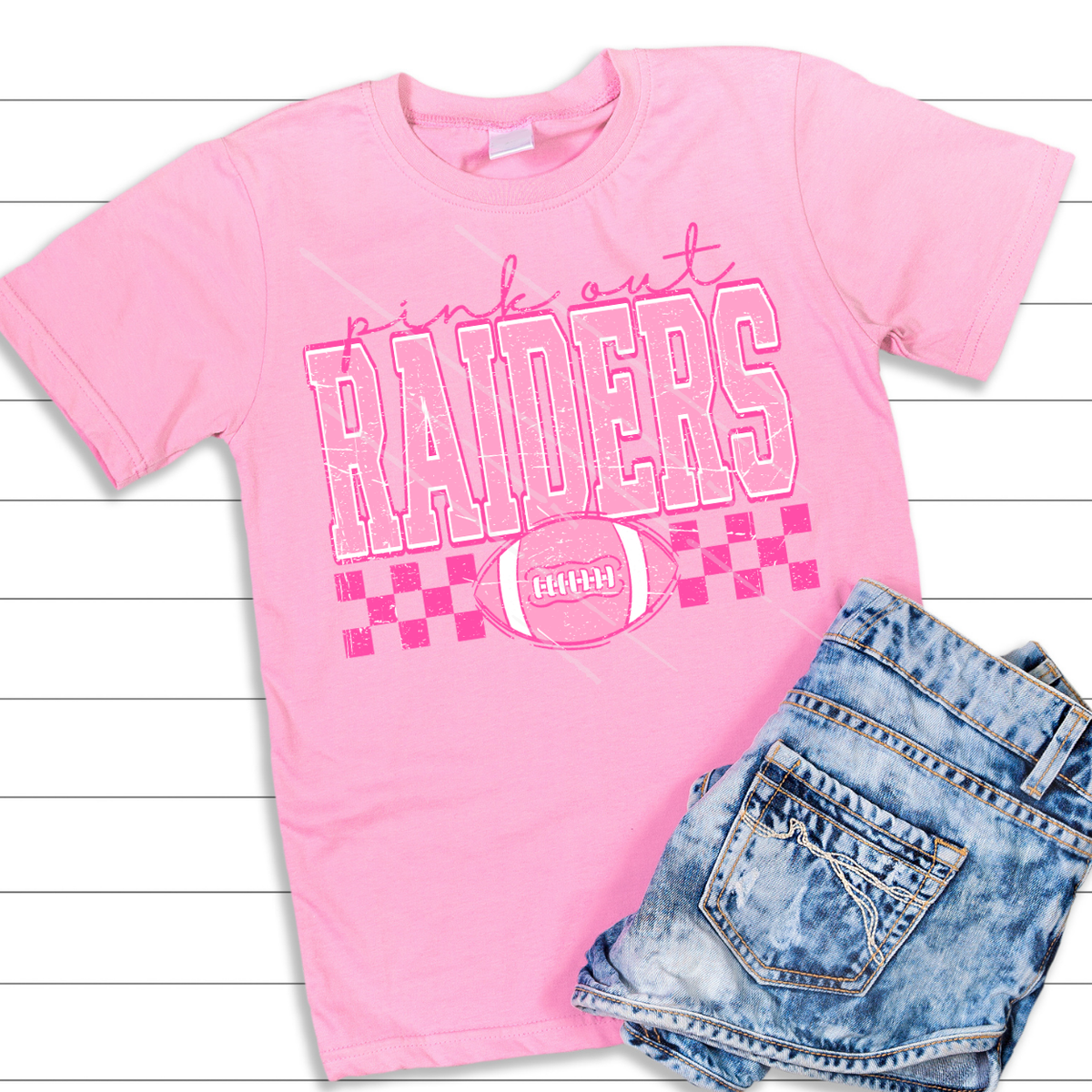 PINK OUT RAIDERS - DTF TRANSFER