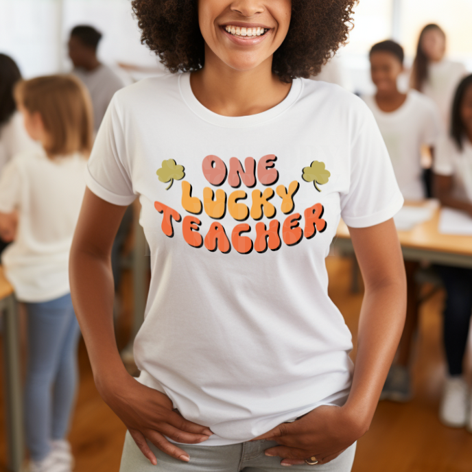 ONE LUCKY TEACHER - DTF TRANSFER