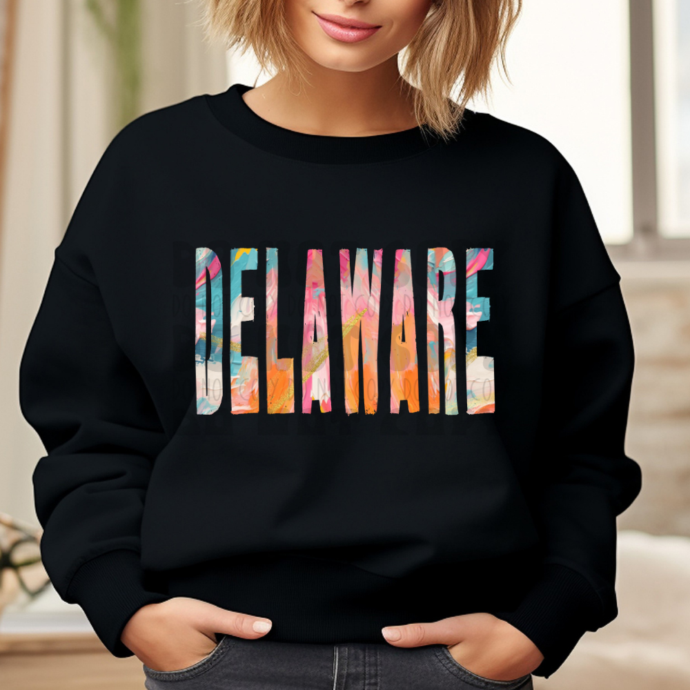 DELAWARE BRUSHSTROKES - DTF TRANSFER