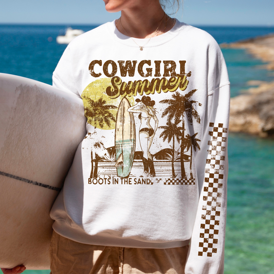 COWGIRL SUMMER W/SLEEVE - DTF TRANSFER