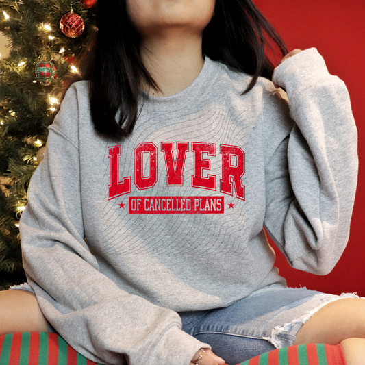 LOVER OF CANCELLED PLANS, RED DISTRESSED - DTF TRANSFER