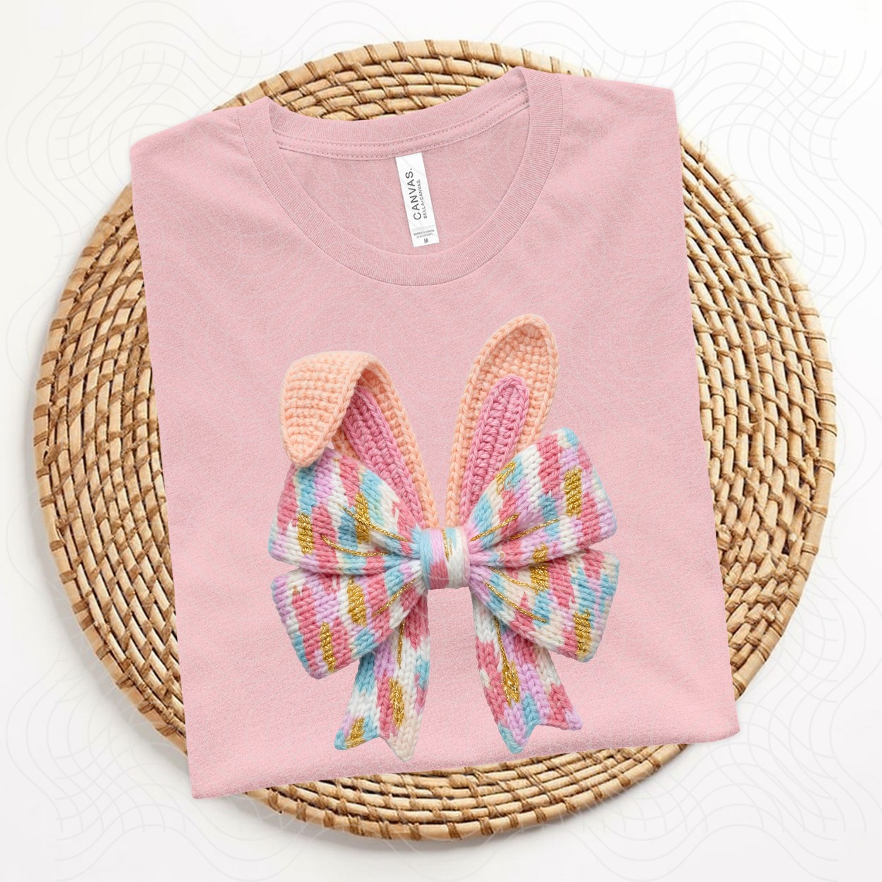 BUNNY EAR BOW FAUX YARN - DTF TRANSFER
