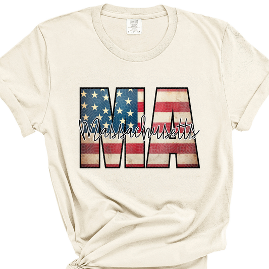 MASSACHUSETTS FLAG - DTF TRANSFER
