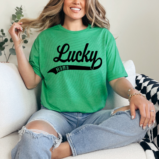 LUCKY MAMA BLK - DTF TRANSFER
