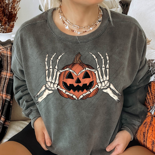 HEART HAND PUMPKIN EDITS - DTF TRANSFER
