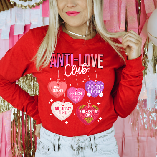 ANIT LOVE CLUB WHT - DTF TRANSFER