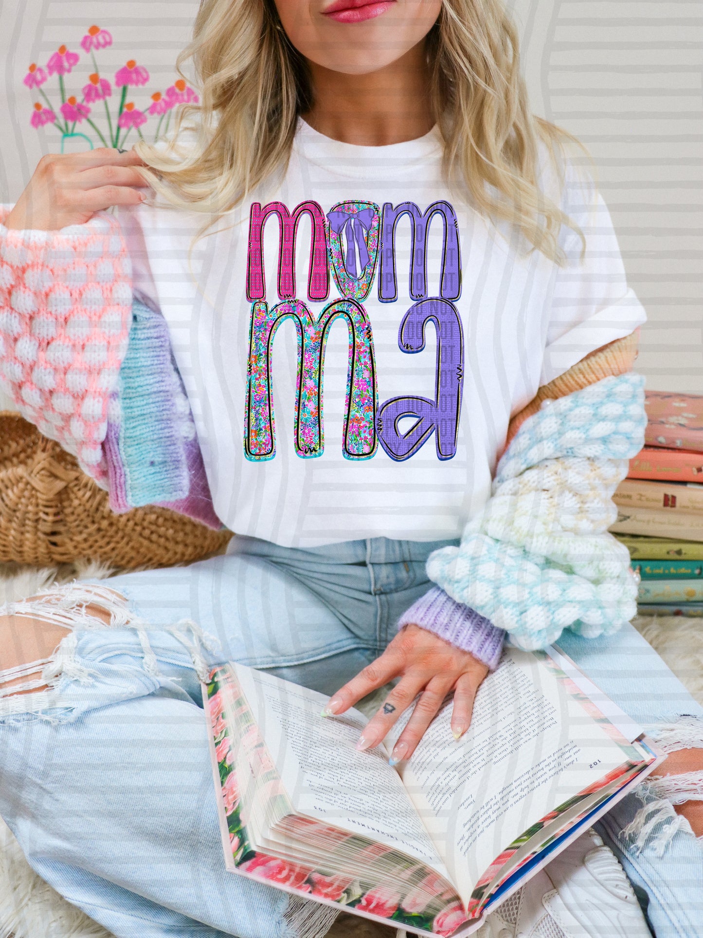 FLORAL MOM MA - DTF TRANSFER