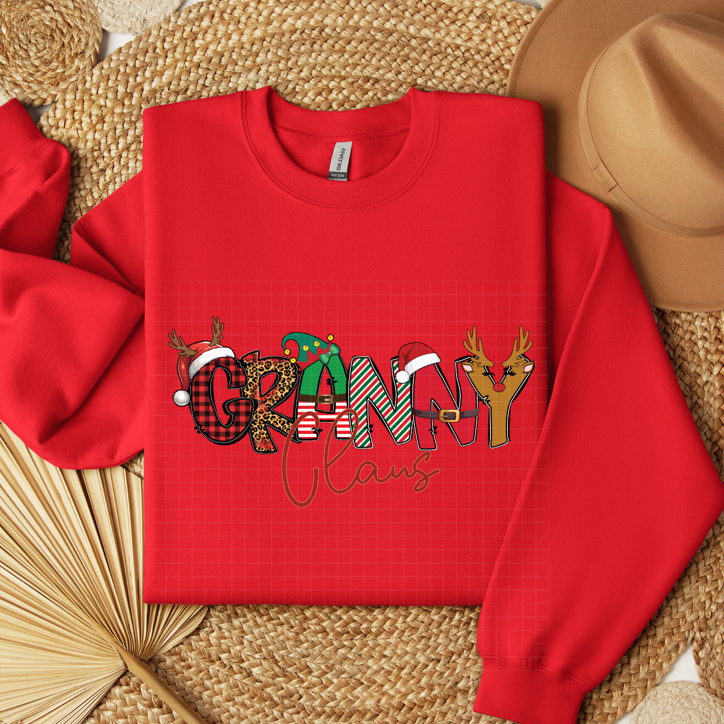 DOODLE GRANNY CLAUS - DTF TRANSFER