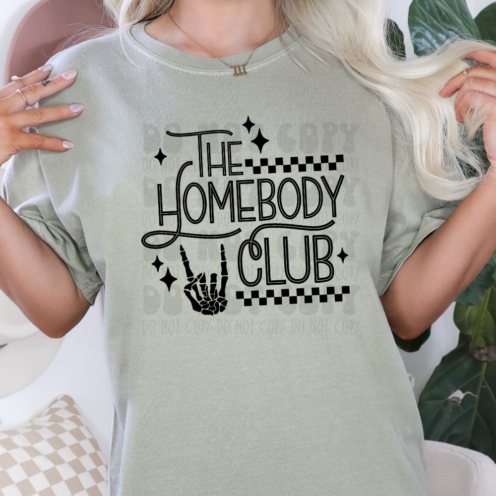 THE HOMEBODY CLUB BLK - DTF TRANSFER