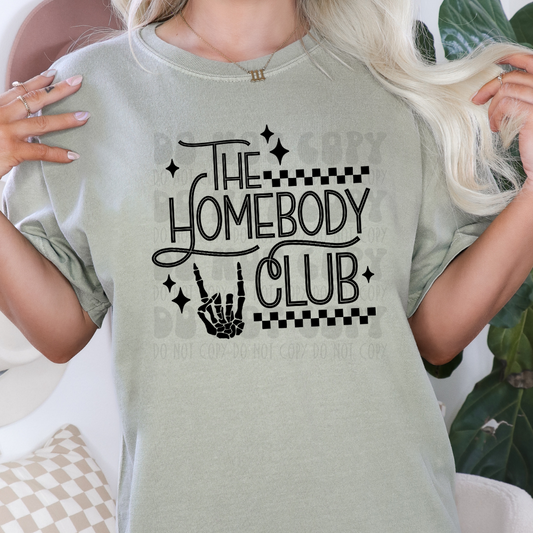 THE HOMEBODY CLUB BLK - DTF TRANSFER