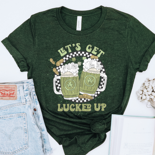 LETS GET LUCKED UP DISTRESSED/SPLATTER BACKGROUND - DTF TRANSFER