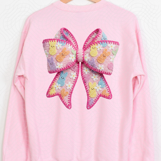 FAUX YARN PEEP BOW - DTF TRANSFER