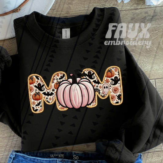 MOM FAUX EMBROIDERY FALL - DTF TRANSFER