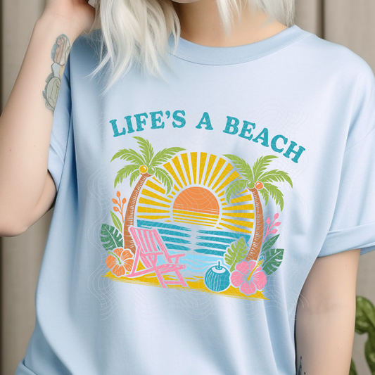 LIFES A BEACH - DTF TRANSFER