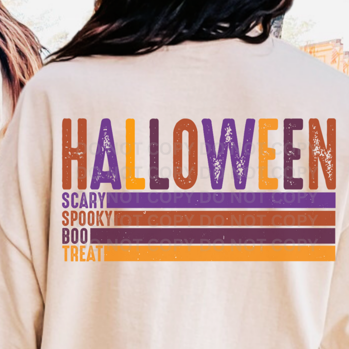 HALLOWEEN SCARY LIST DISTRESS - DTF TRANSFER