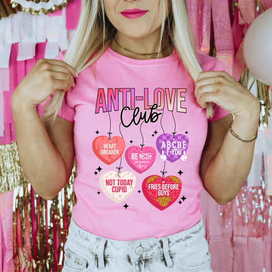 ANIT LOVE CLUB BLK - DTF TRANSFER