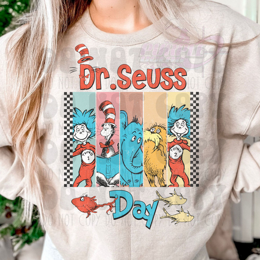SEUSS DAY PEOPLE DISTRESSED - DTF TRANSFER