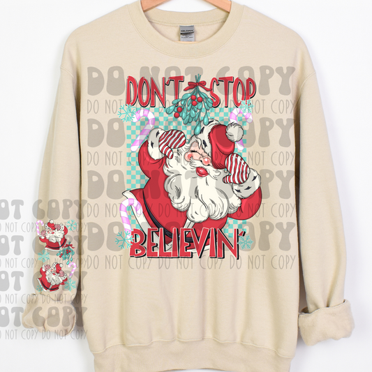 DON'T STOP BELIEVIN W/SLEEVE - DTF TRANSFER