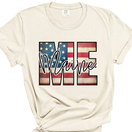 MAINE FLAG - DTF TRANSFER