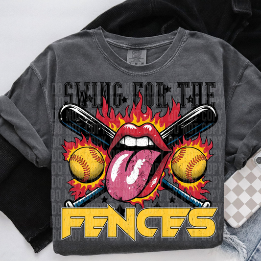 SWING FOR THE FENCES SOFTBALL - DTF TRANSFER